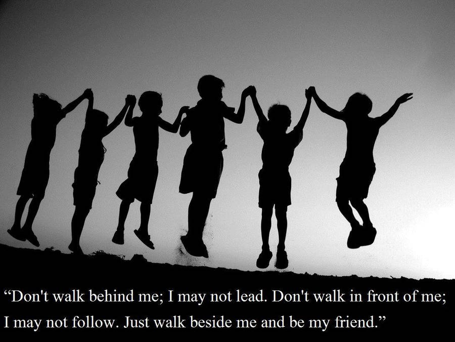 Six Kids Best Friend Quotes Background Wallpaper