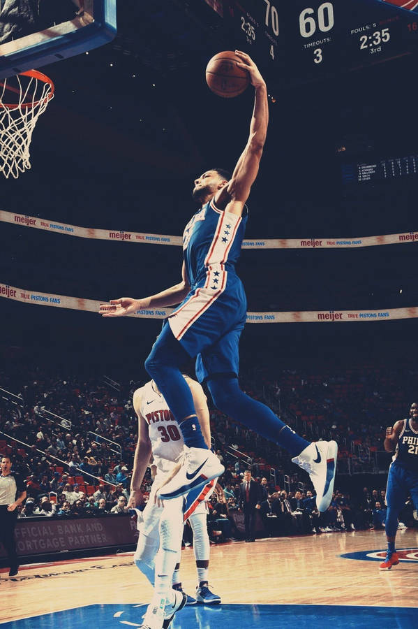 Sixers In Nba Action Wallpaper