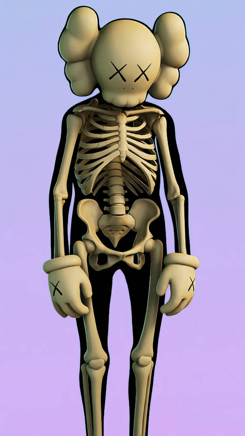 Kaws skeleton figure on sale