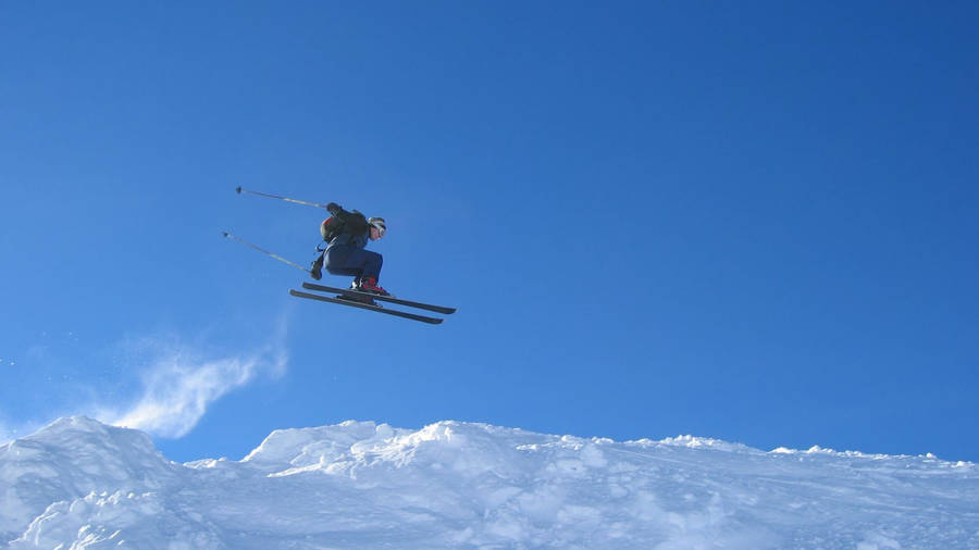 Ski Jumping Aesthetic Photography Wallpaper