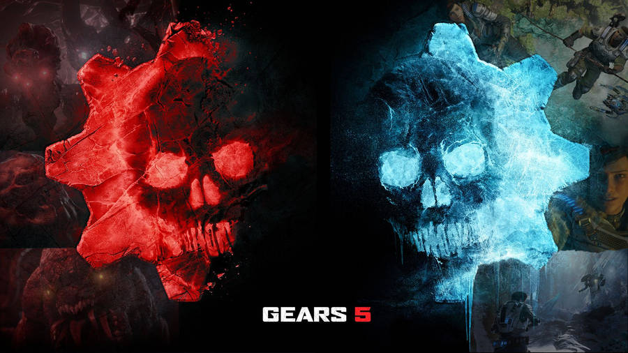 Skull Logo Gears Of War Wallpaper