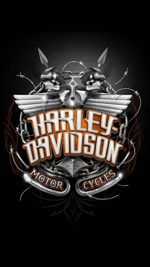 Skull Spike Harley Davidson Mobile Wallpaper