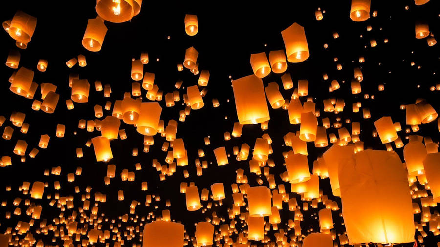 Sky Lanterns Photography Wallpaper