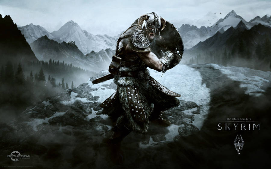 Skyrim Dovahkiin Warrior Wallpaper