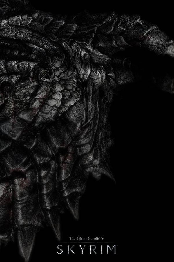 Skyrim Iphone Dragon Close Up Wallpaper