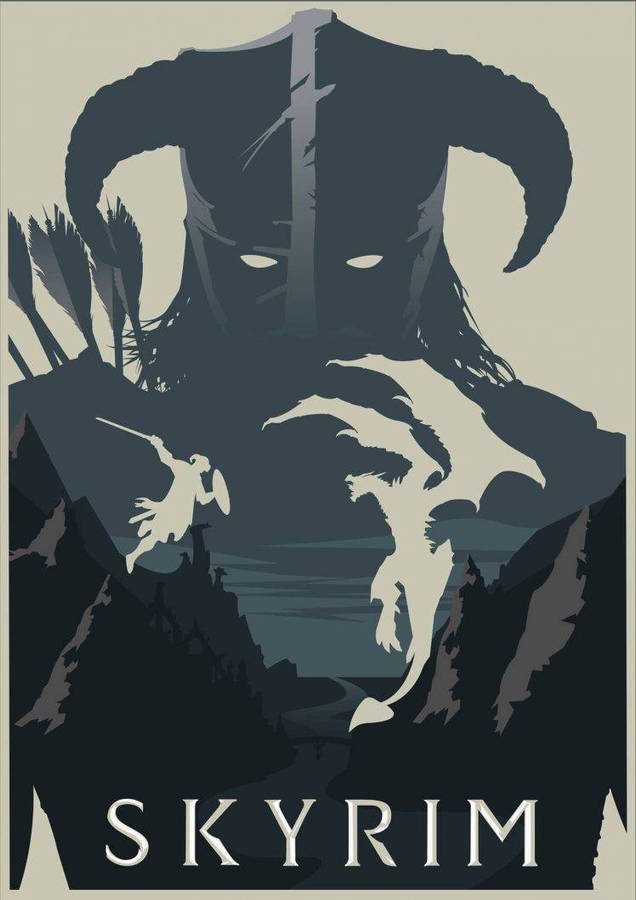 Skyrim Iphone Graphic Art Wallpaper