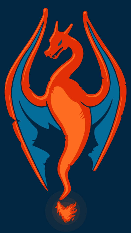 Skyrim Iphone Orange Dragon Wallpaper