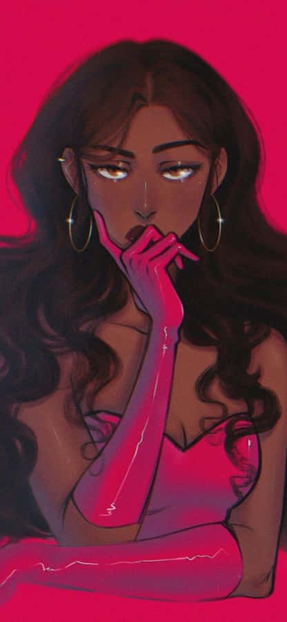 Slay The Day With Black Baddie. Wallpaper