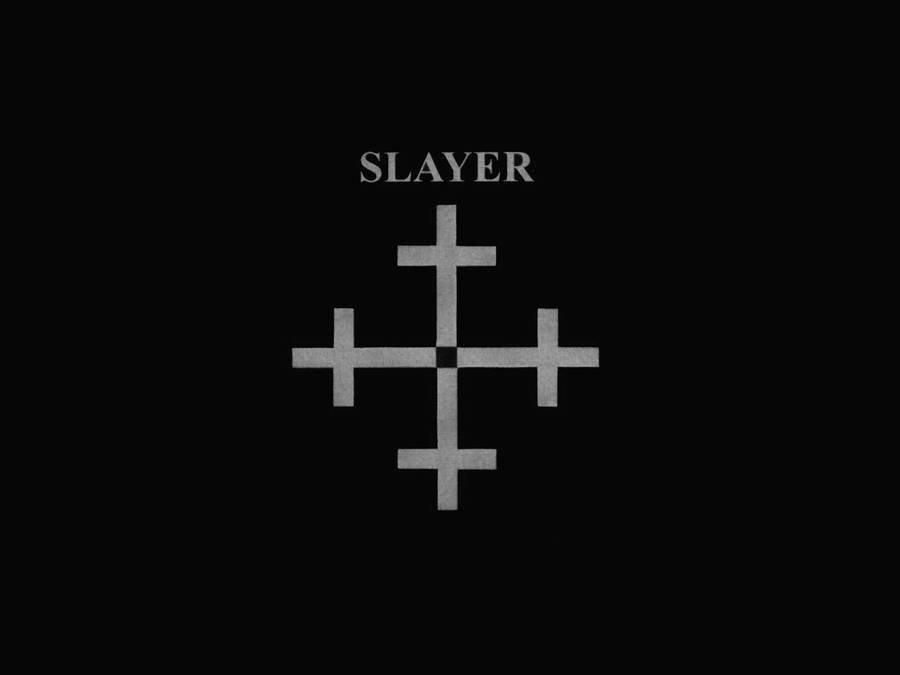 Slayer Crucifix Brand Logo Wallpaper
