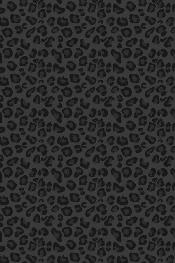 Sleek Black Leopard Print Wallpaper