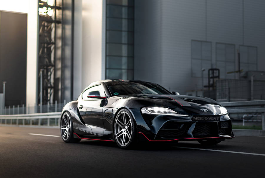 Sleek Black Supra Toyota 4k Wallpaper