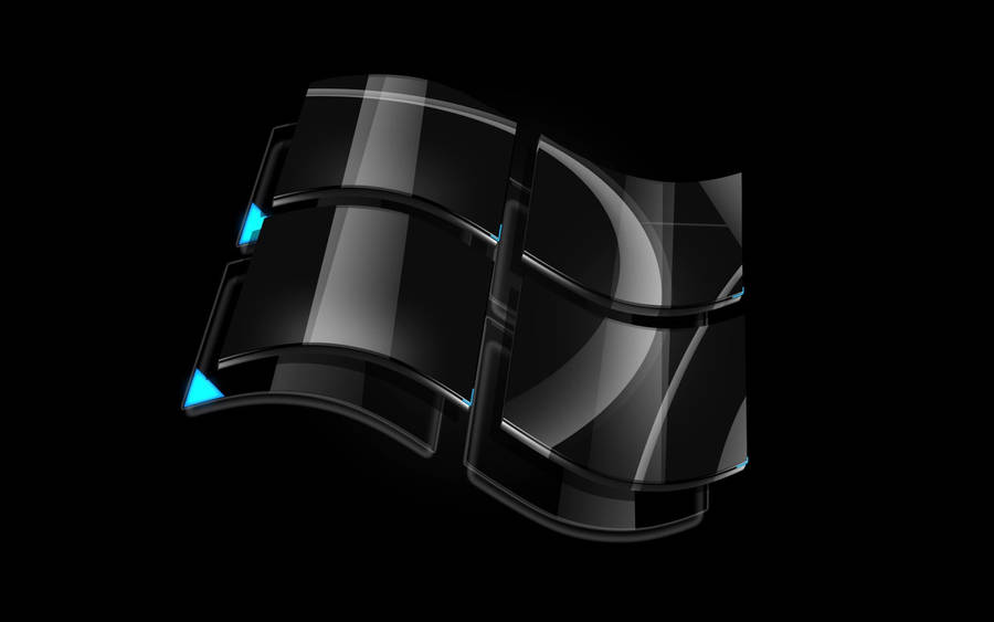 Sleek Dark Windows Logo Wallpaper