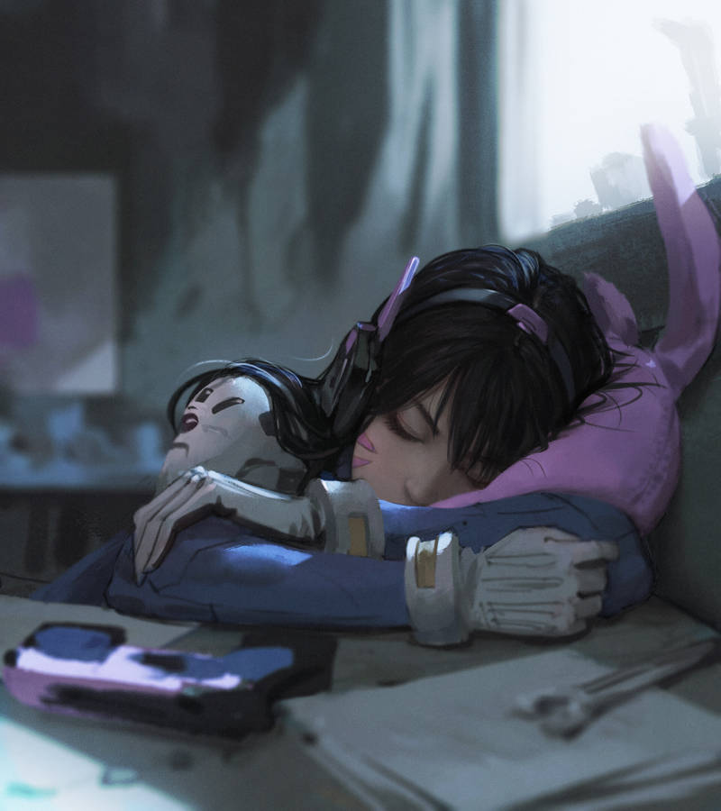 Sleeping Dva In Room Wallpaper