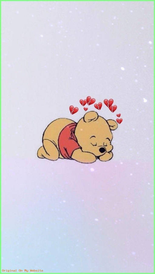 Sleeping Pooh Aesthetic Cartoon Disney Wallpaper