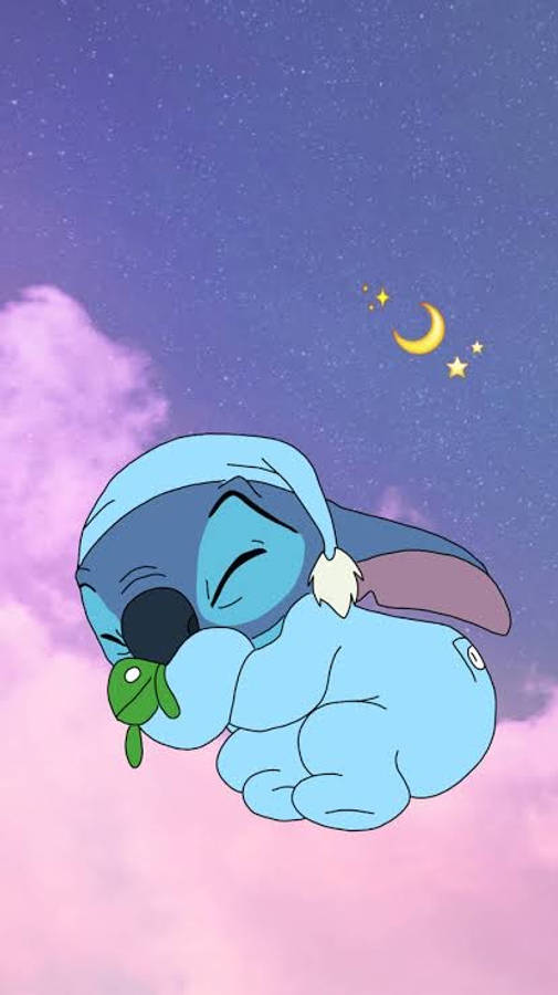 Sleeping Stitch Aesthetic Wallpaper