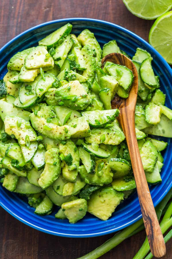 Sliced Avocado Salad Wallpaper