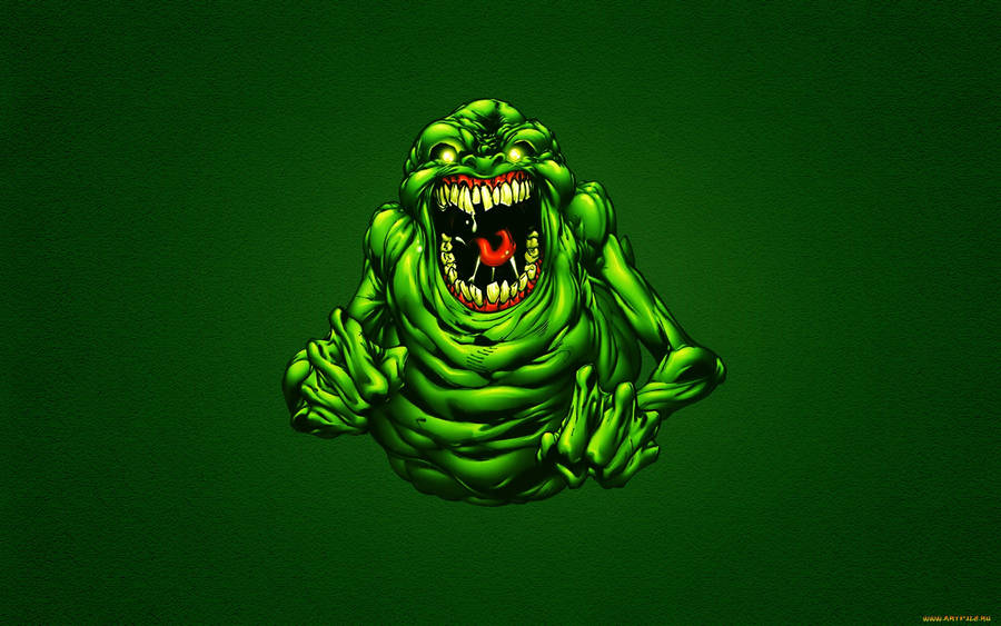 Slimer, The Iconic Green Ghost From Ghostbusters, Wreaks Havoc! Wallpaper