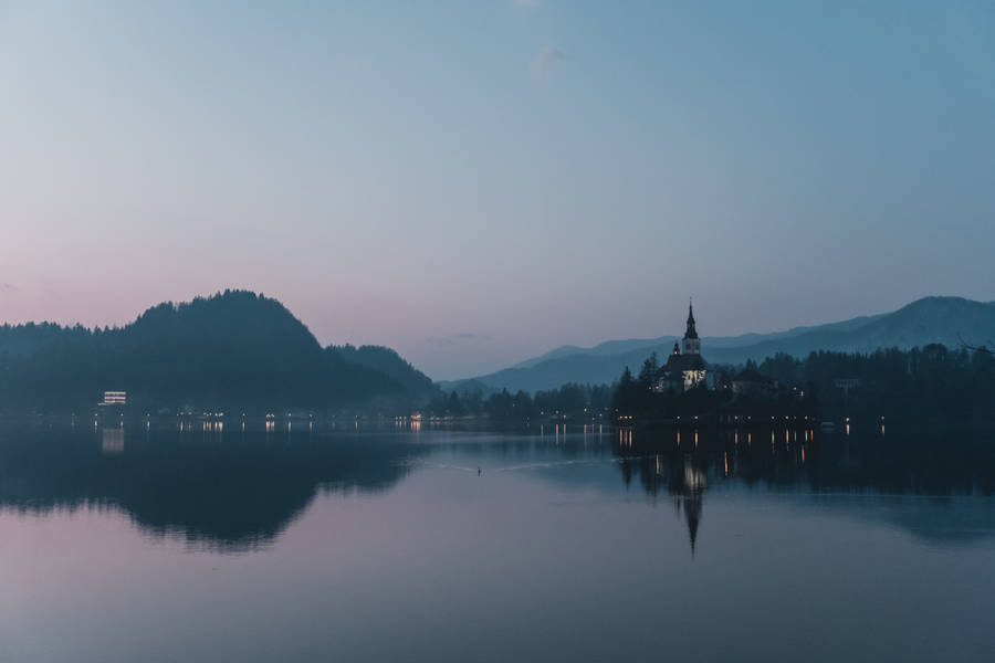 Slovenia Panoramic Lake Bled Wallpaper