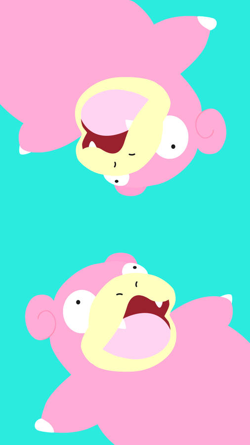 Slowpoke On Turquoise Wallpaper