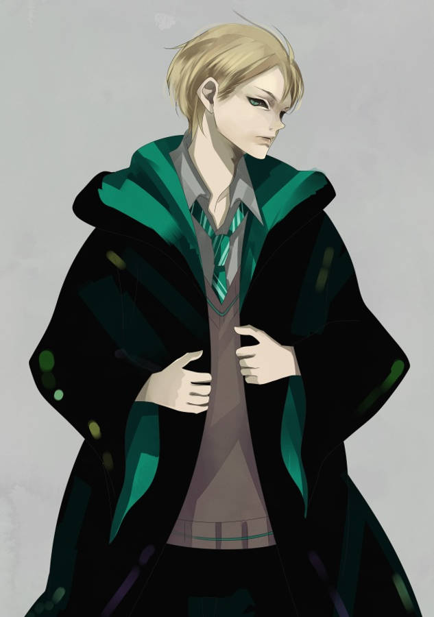 Slytherin Draco Malfoy Anime Art Wallpaper