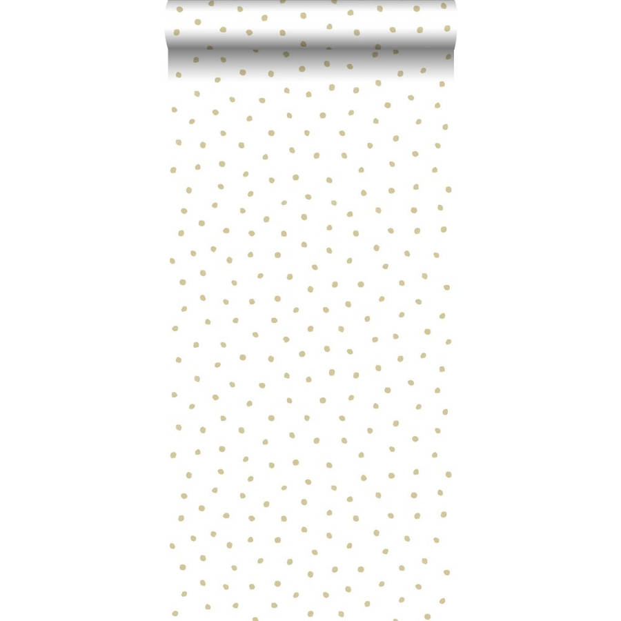 Small Polka Dots Strip Wallpaper