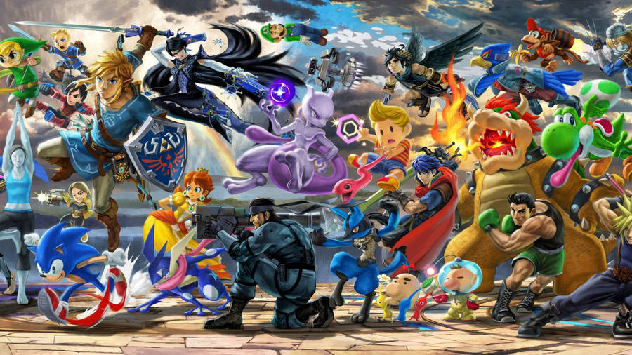 Smash Bros Ultimate Gaming Poster Wallpaper