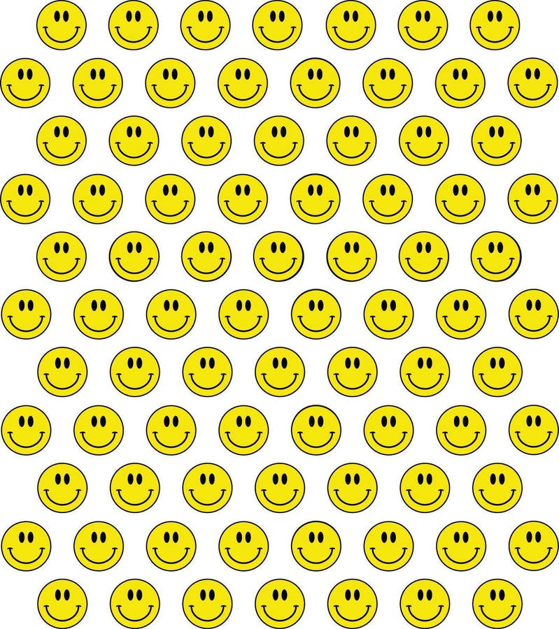 Smiley Face Classic Yellow Wallpaper