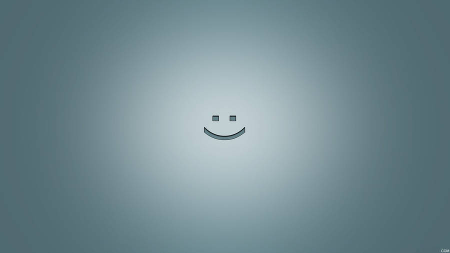 Smiley Face On Gray Gradient Background Wallpaper