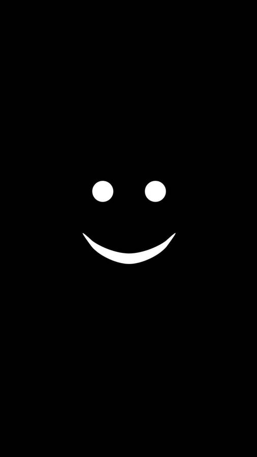 Smiley On Black Iphone 6 Plus Wallpaper