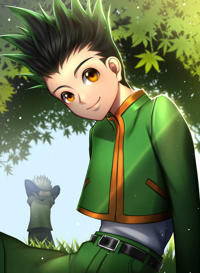 Smiling Adult Gon Wallpaper