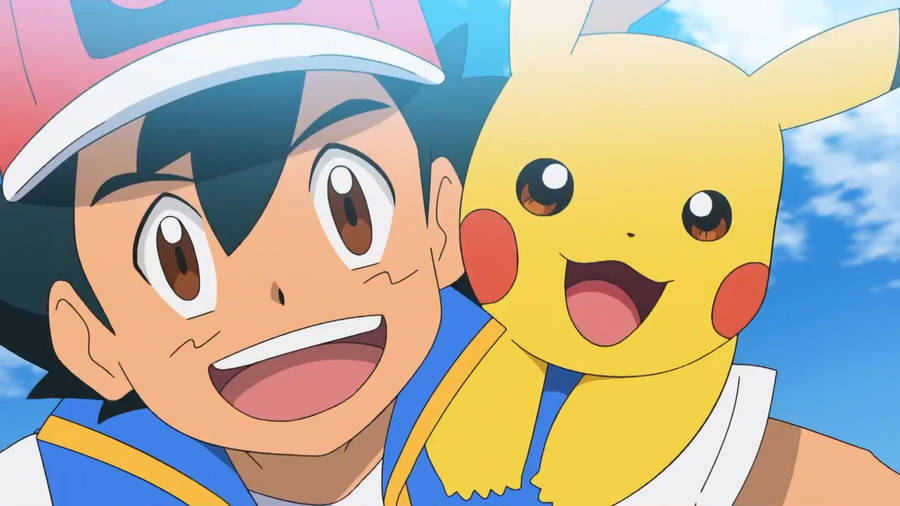 Smiling Ash And Pikachu Hd Wallpaper