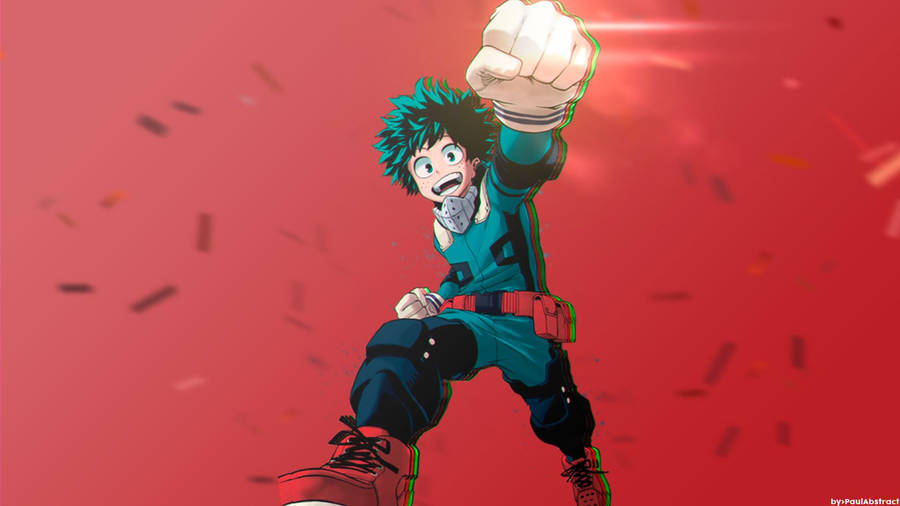 Smiling Deku From My Hero Academia Wallpaper