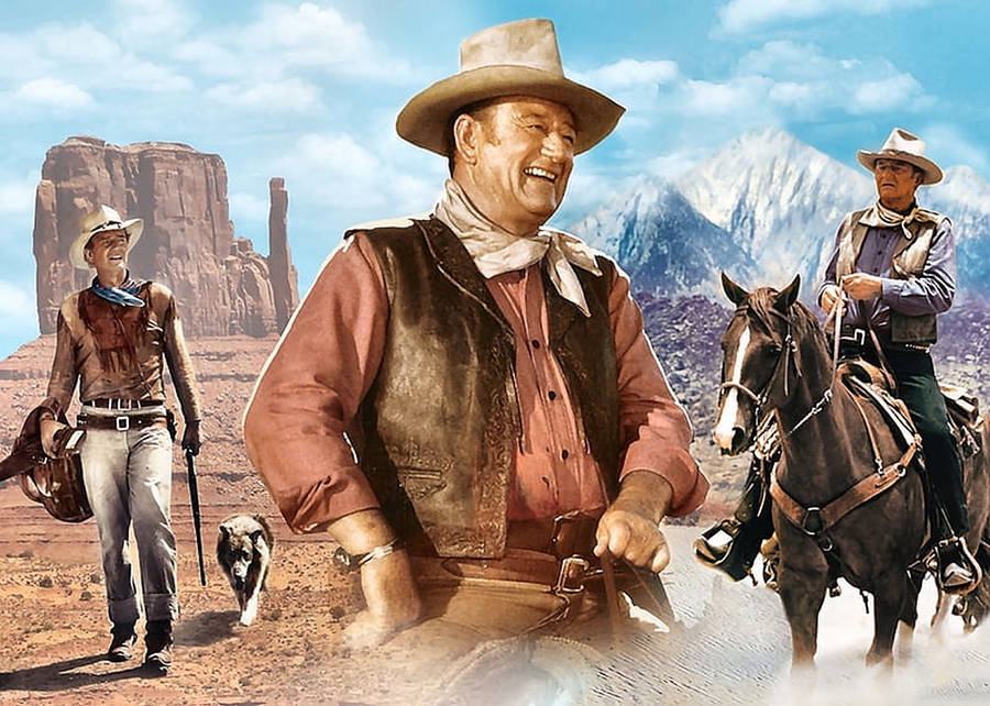 Smiling John Wayne Wallpaper