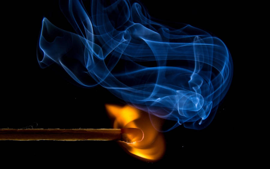 Smoke Match Horizontally Lit Wallpaper