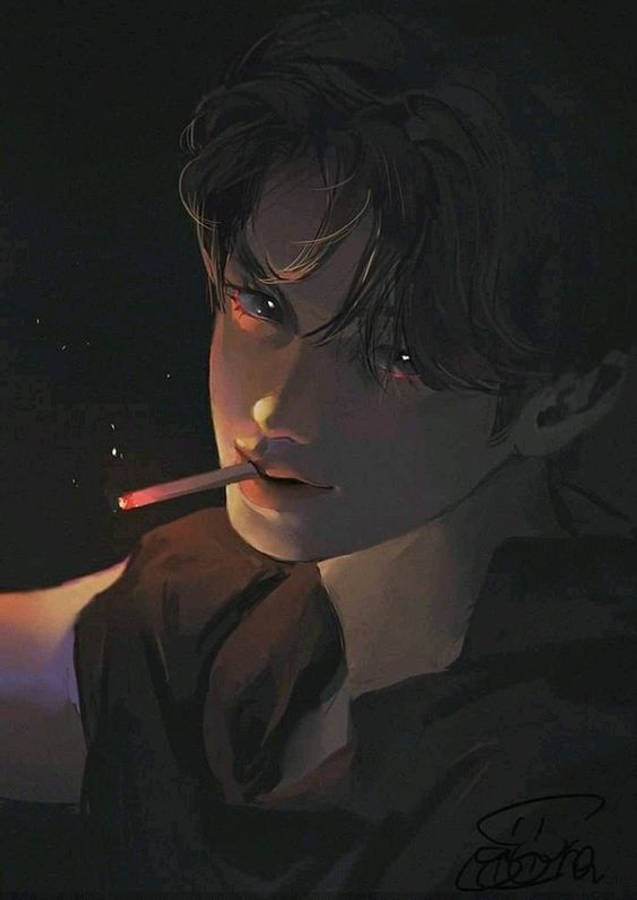 Smoking Bad Boy Anime Wallpaper