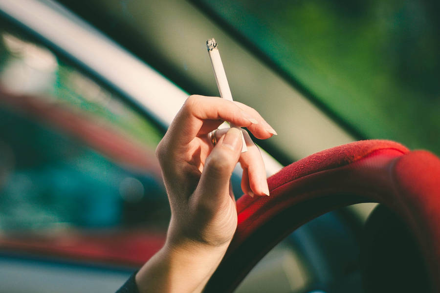 Smoking In Car Wallpaper