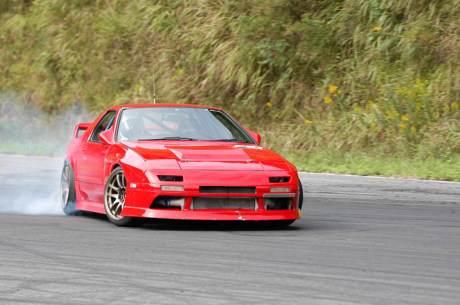 Smoking Red Rx7 Wallpaper