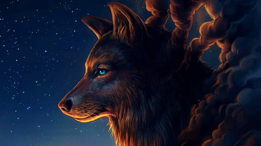 Smoky Art Hd Wolf Wallpaper