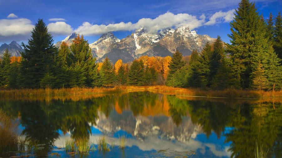 Smoky Mountains And Lake Wallpaper