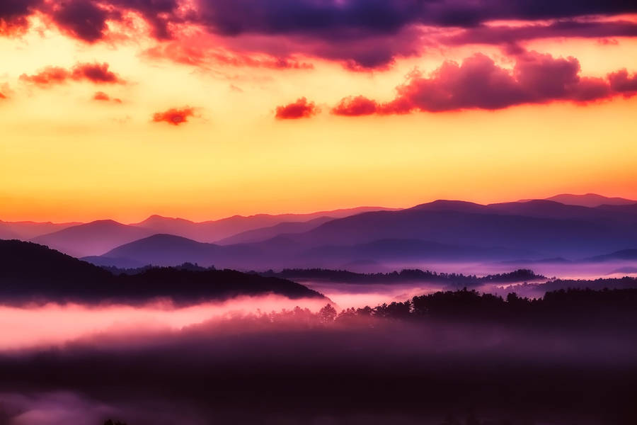 Smoky Mountains At Dusk Wallpaper