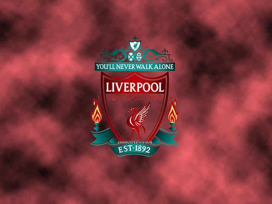 Smoky Red Liverpool Fc Logo Wallpaper