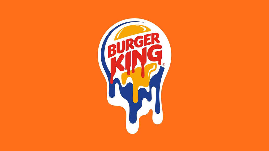 Smudged Burger King Logo Wallpaper