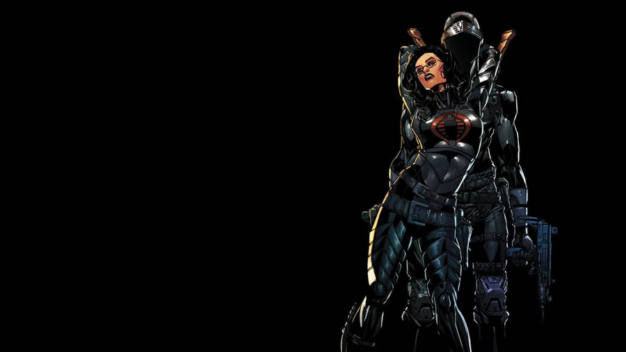 Snake Eyes And Baroness In Black Wallpaper