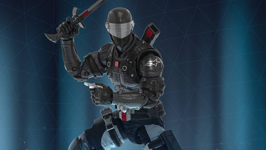 Snake Eyes Figure In Blue Wallpaper