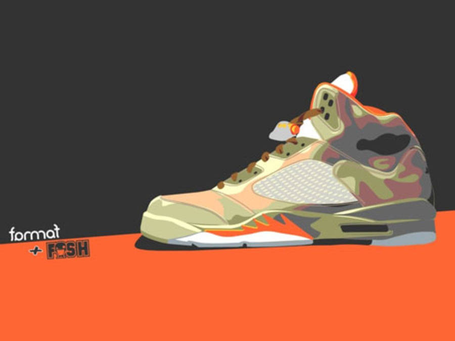 Sneaker Jordan 5 Camouflage Wallpaper