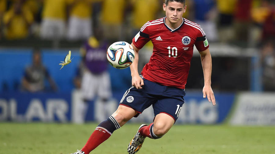 Sneaky Soccer Player James Rodriguez Wallpaper