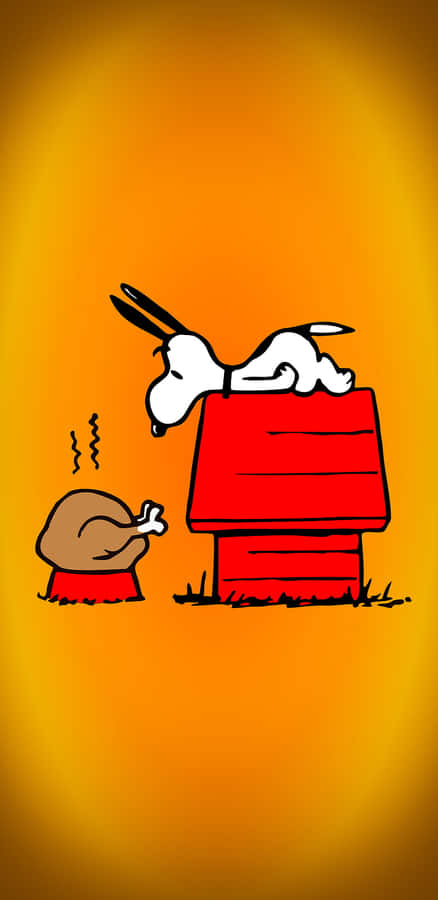 Snoopy Celebrates Thanksgiving Wallpaper