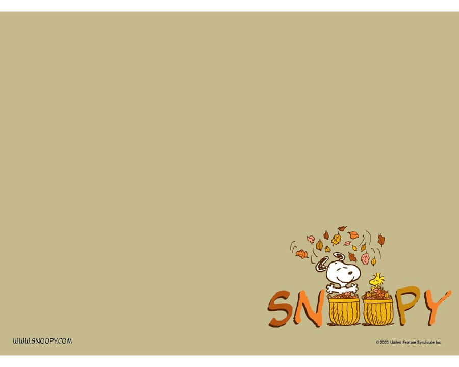 Snoopy Celebrating Thanksgiving Wallpaper