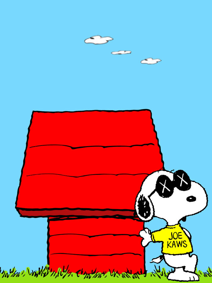 Snoopy Leaning On Kennel Wallpaper