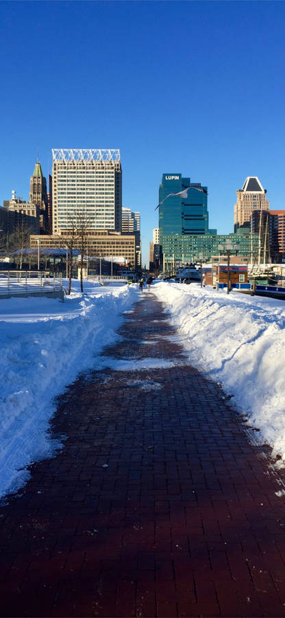 Snow In Baltimore Road Wallpaper